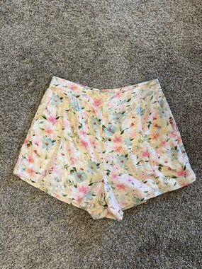 Abercrombie & Fitch Pastel Floral linen Shorts -